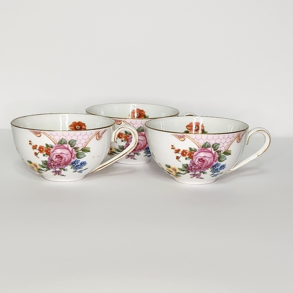 Early 20th Century Epiag Czechoslovakia Fine China Floral/Gold Trim Teacup - Picture 1 of 12